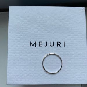 Mejuri 14k White Gold Band Size 8